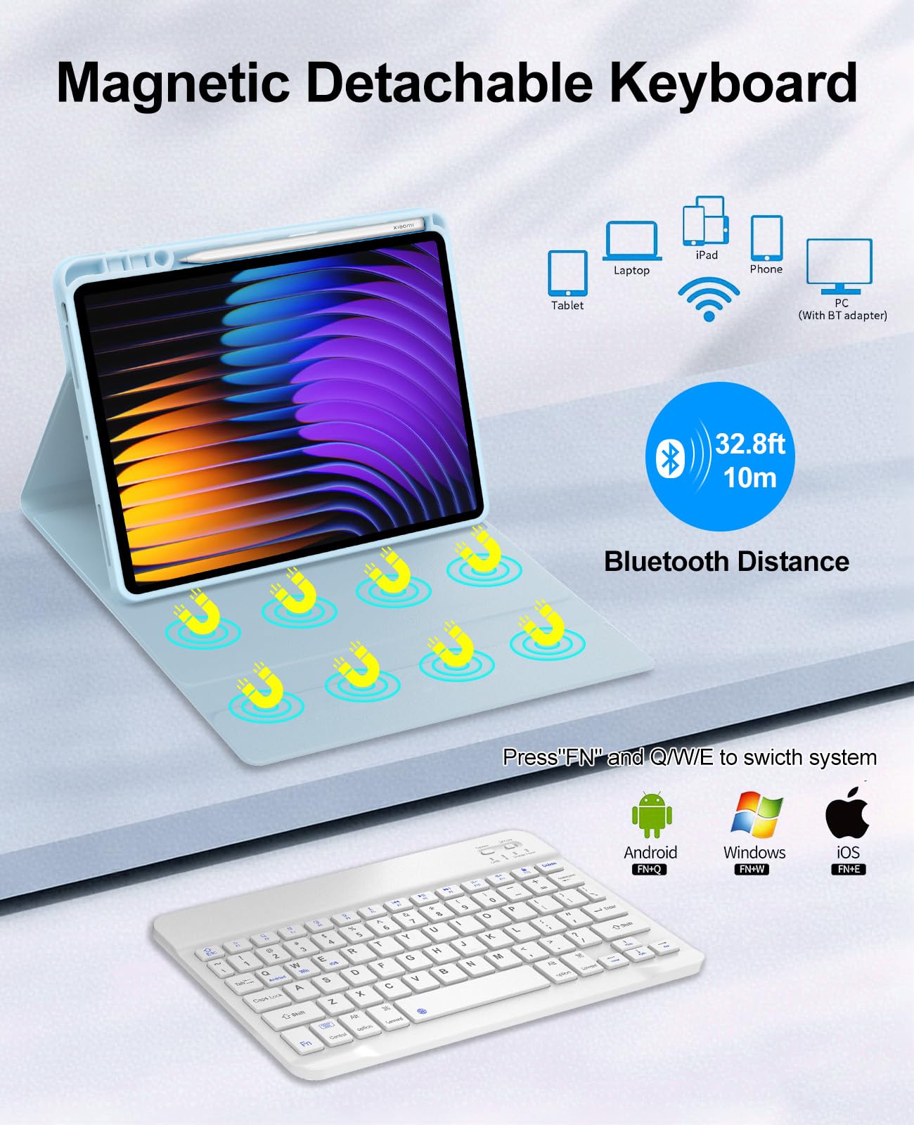 WINCHKING Keyboard Case for Xiaomi Pad 8/8 Pro/Pad 7/7 Pro 11.2